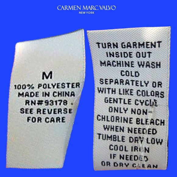 CARMEN MARC VALVO NEW SPICE FLOWER Feminine Latch Exposed Zip V-Neck Blouse M - Picture 11 of 12